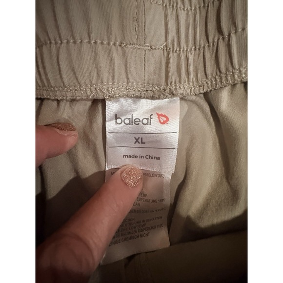 Baleaf Cotton Joggers Sweatpants Men's XL Beige Pockets Drawstring - Picture 5 of 8